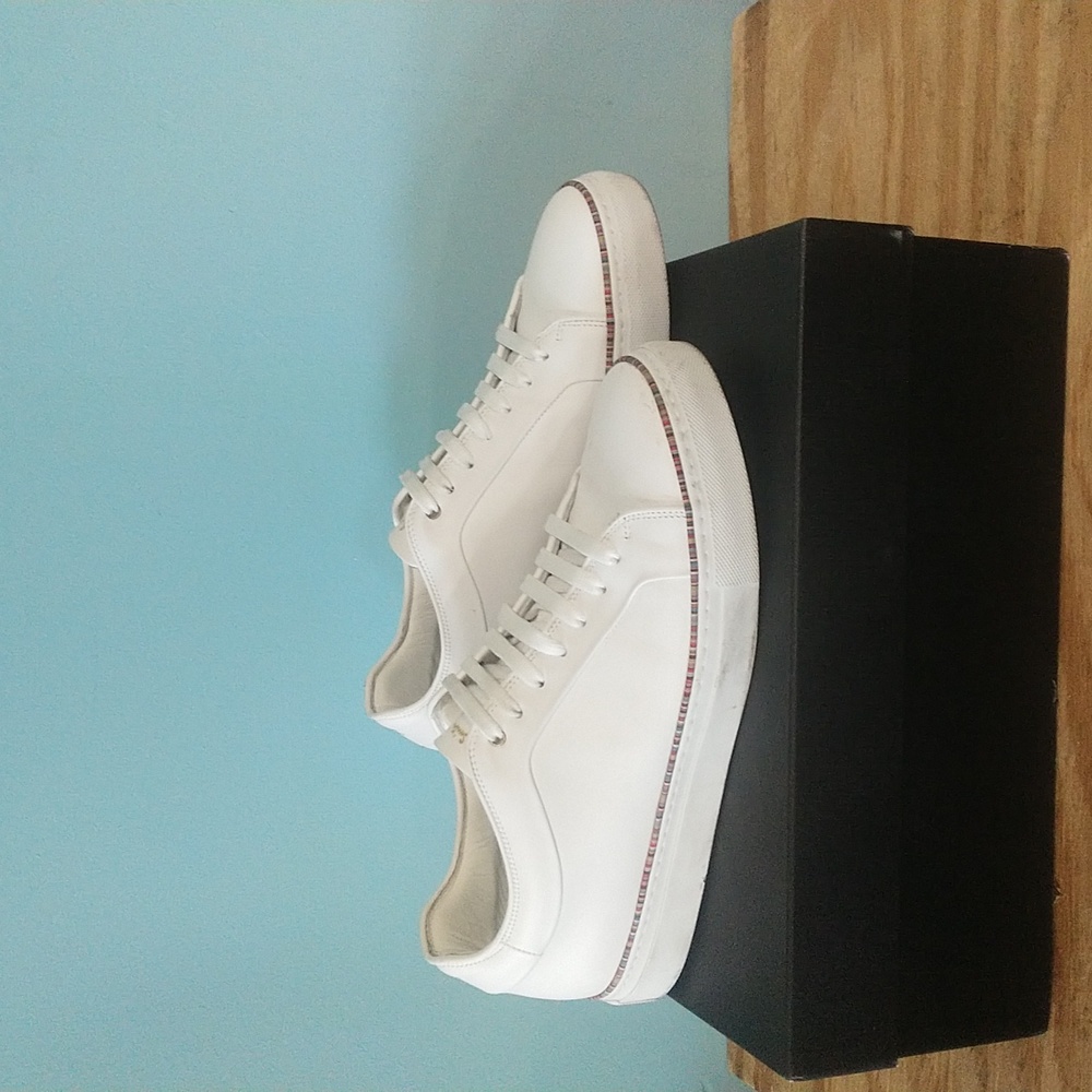 Paul Smith sneakers white multistripe piping